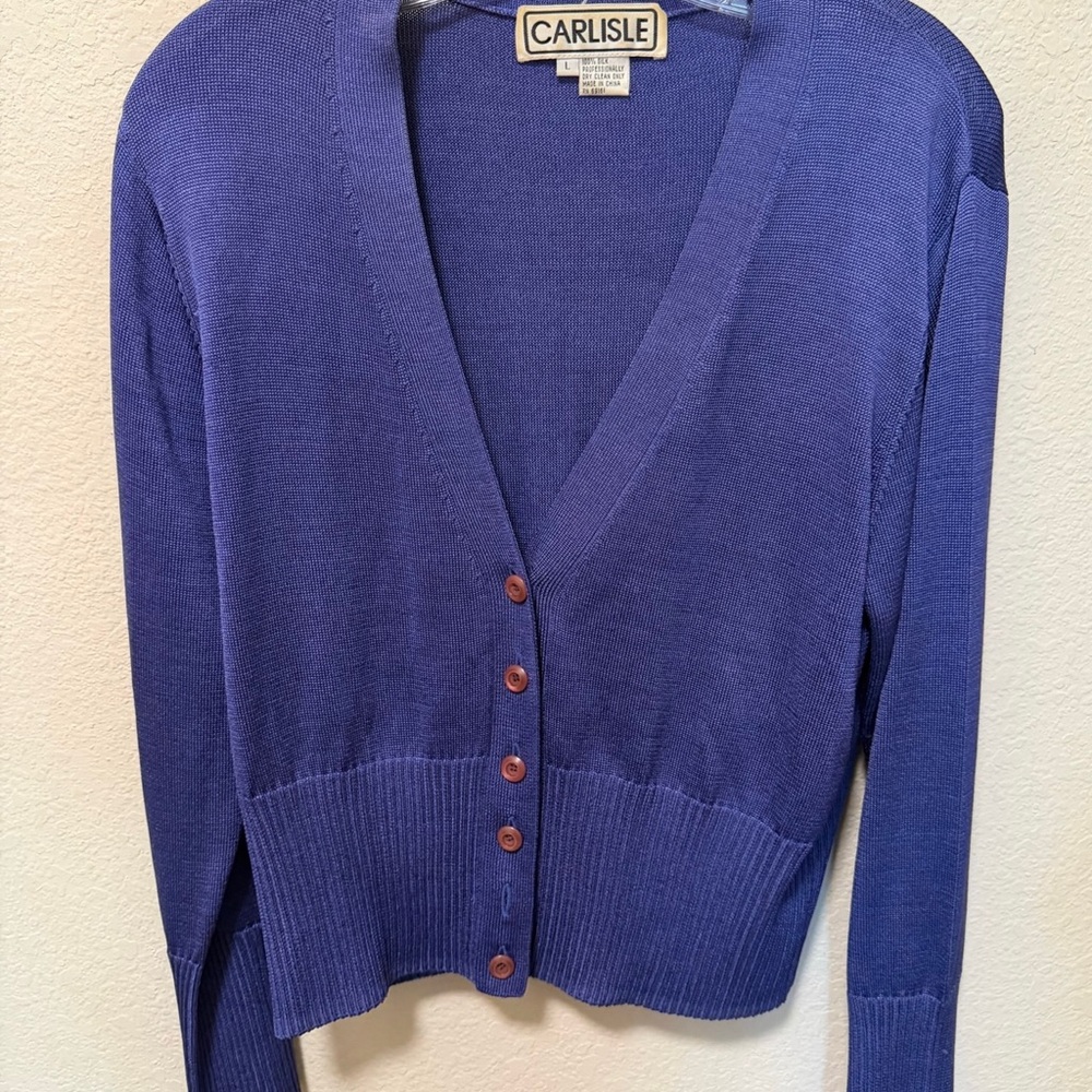 Carlisle Women's V-Neck Purple Sweater